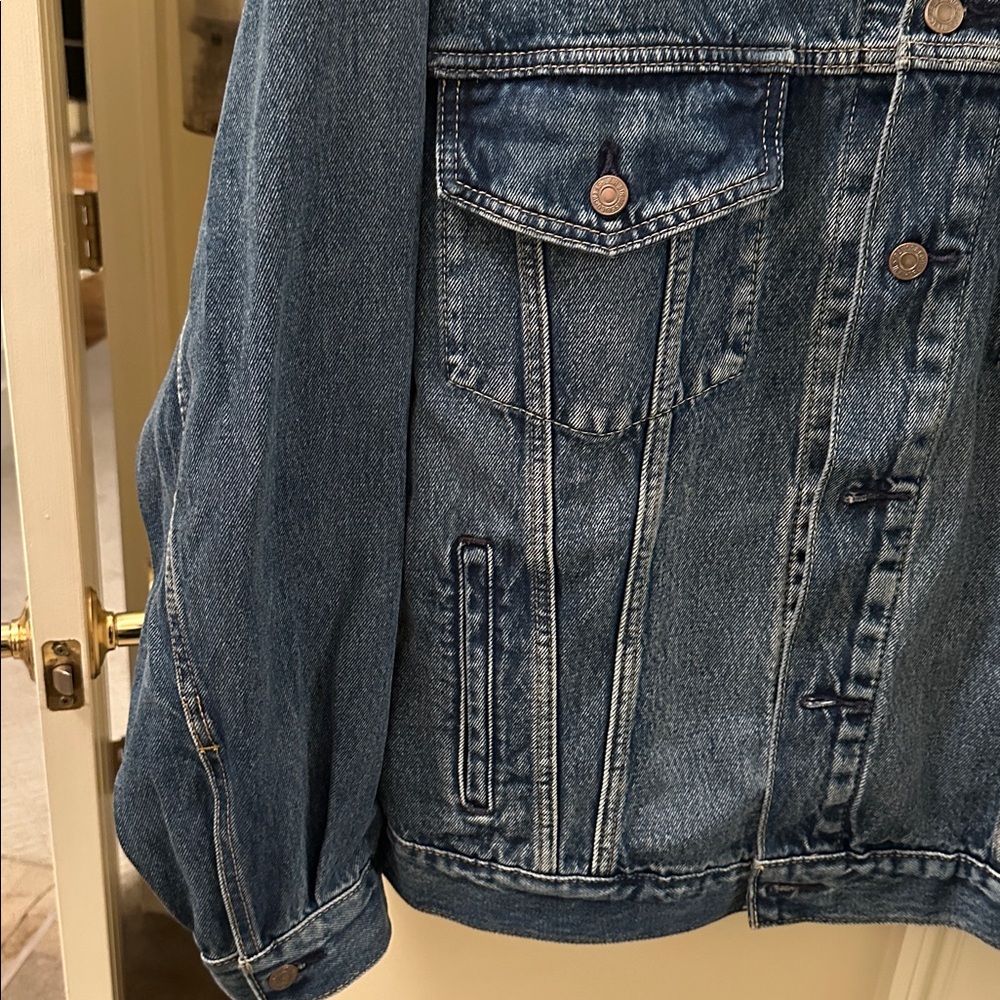 LEVI “I Know You Know”  denim jean trucker pride jacket XXL - Picture 6 of 7